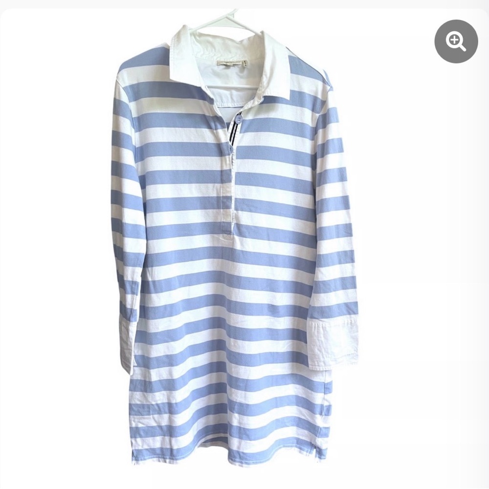 Tyler Boe Blue and White Striped Dress